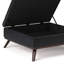 Repose-pieds capitonné carré Mid-Century avec détails capitonnés Owen-1434200310