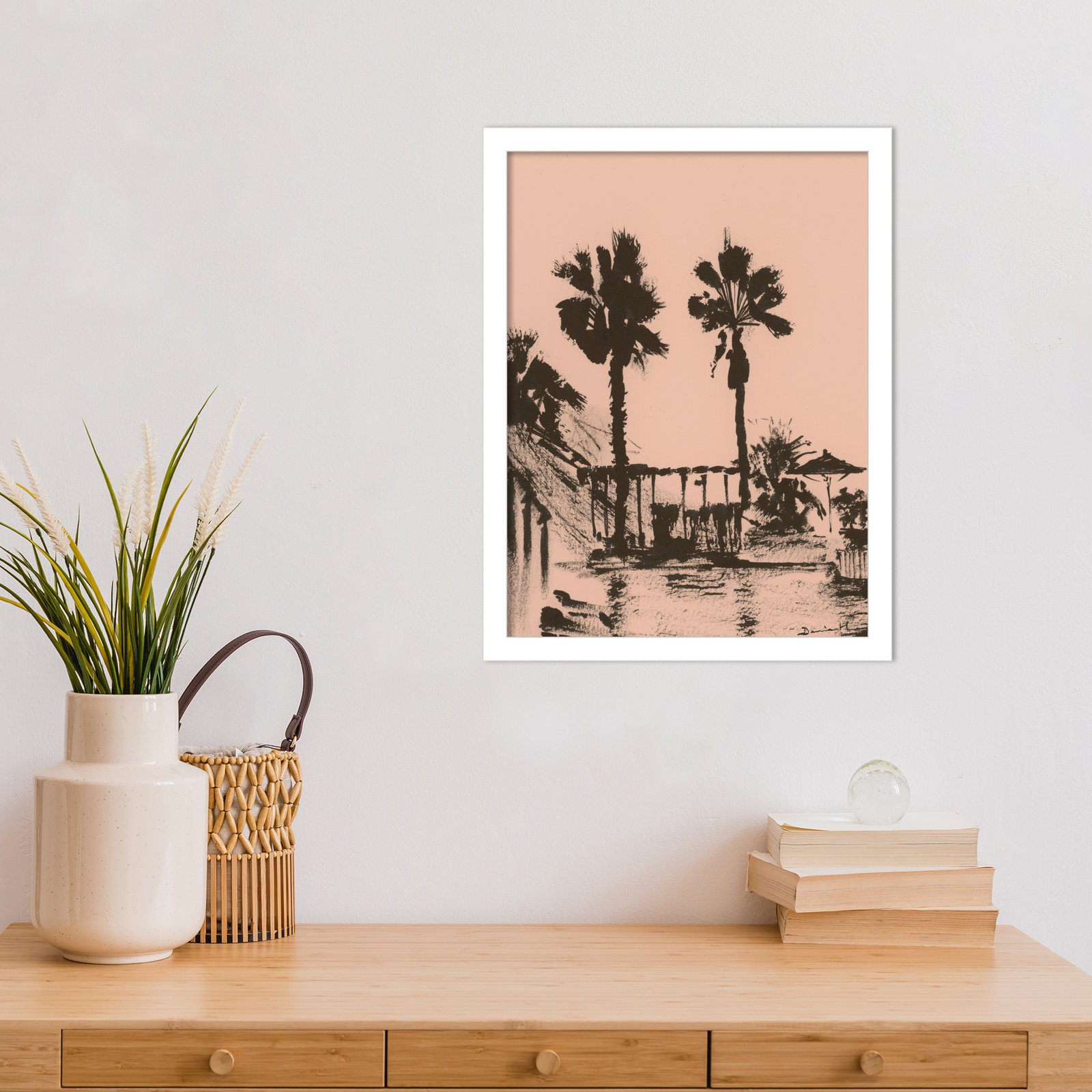 Holiday Print by Dan Hobday, White, 17" H x 13" W