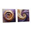 Beige mauve minimalisme spirales poteries - ensemble de 2 peintures murales abstraites en acrylique-103921050