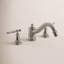 Antique Bath Faucet Trim for Deck-Mount High-Flow Valve with Lever Handles, Valve Not Included-70282108