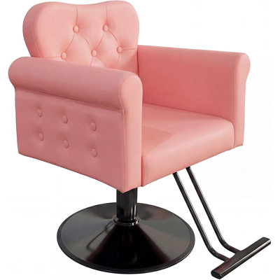 Fauteuil de salon hydraulique pivotant à 360 ° Takywep, fauteuil de coiffeur à hauteur réglable, fauteuil de coupe en mousse de polyuréthane, charge maximale de 330 lb pour coiffeur