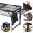 4.7Ft. Black Patio Rectangular Folding Table