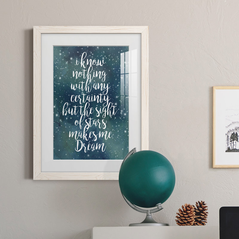 " Galaxy Quote II ", White Framed, 24" H x 20" W x 1" D