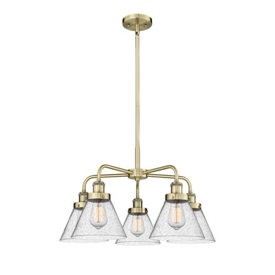 Lustre suspendu 5 lumières Cone