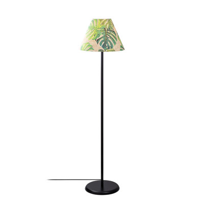 62.99'' Black Traditional Floor Lamp with Outlet
