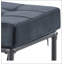 Repose-pieds rectangulaire gris et gris sable
