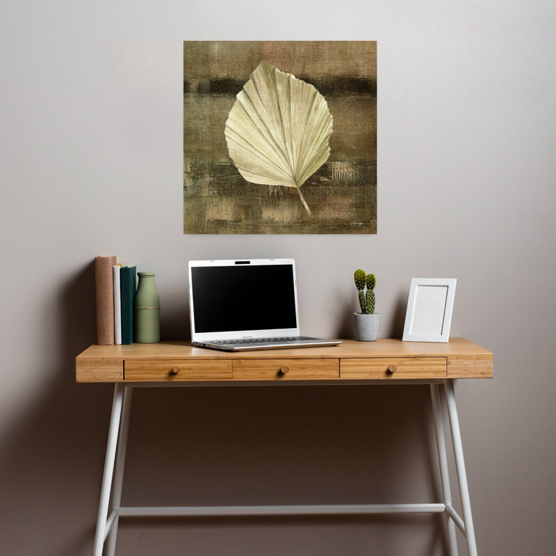 Art tropical flottant avec feuille de verdure, H 18 po x l 18 po