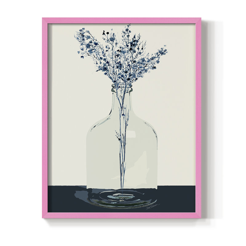 «Bottled Lace II», reproduction encadrée - bois massif, H 30 po x l 24 po, Rose