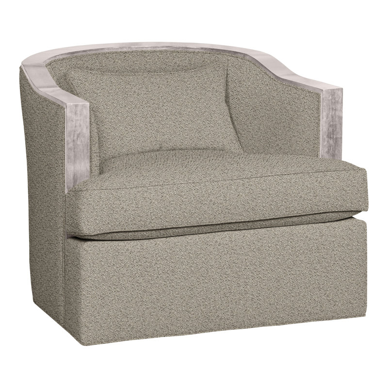 Burlingame Swivel Barrel Chair, Nadia Linen, Dove Gray