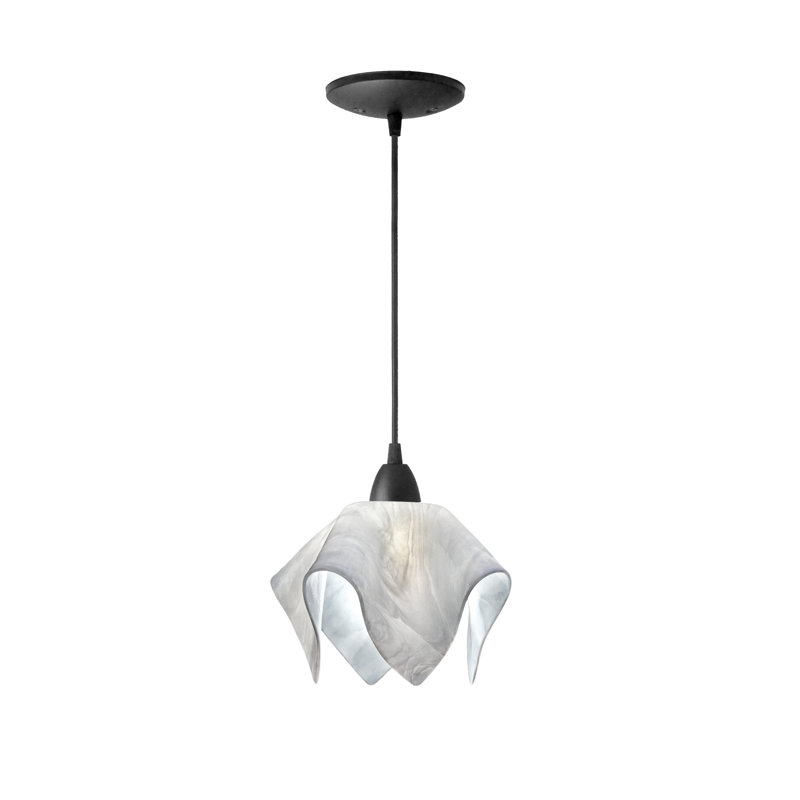 Luminaire suspendu Amergin, Noir, Petit, Lotus