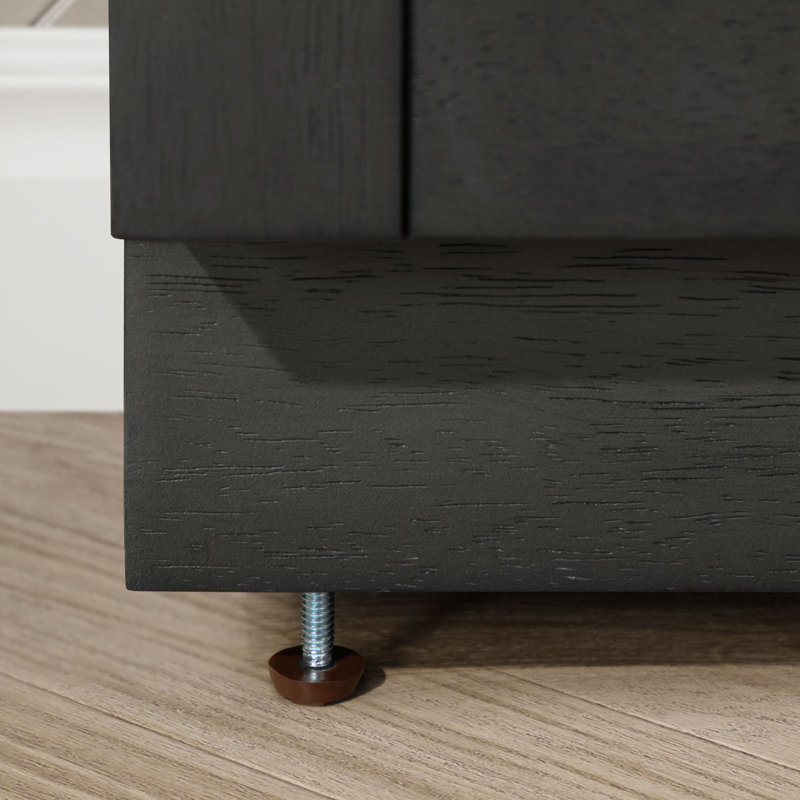 Meuble-lavabo autoportant en bois d'ébène foncé avec comptoir en pierre blanche, dosseret et or brossé 60 po Bailey, Doré