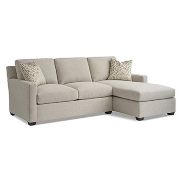 Profile Upholstered L-Shaped Sectional, Left Hand Facing, Polly Snow