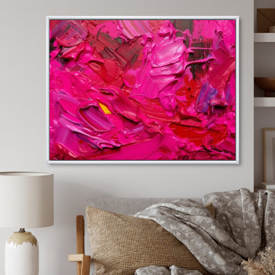 Viva Magenta Bliss Wildness I - Abstract Painting Canvas Print