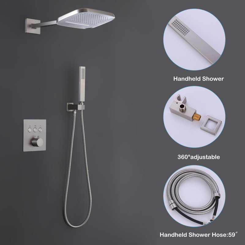 All-In-One Kit with Rough in-Valve, Brushed Nickel