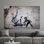 Impression sur toile: art graffiti Banksy Judoka, toile tendue 1P