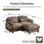 Canapé modulable 2 places avec un pouf-1775382510