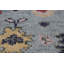 Tapis de couloir indien floral bleu Oushak 2 x 10