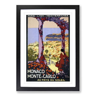 Vintage Travel Monaco Monte-Carlo Framed Vintage Advertisement - Framed Print