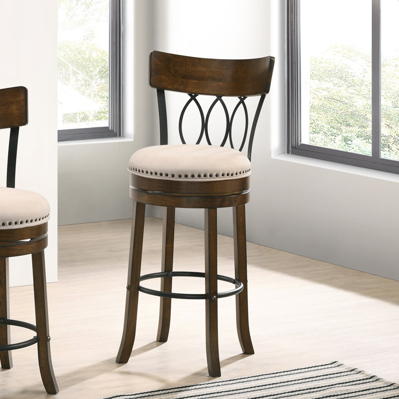 Ashritha Swivel Stool, Oak, Bar Stool (29" Seat Height)