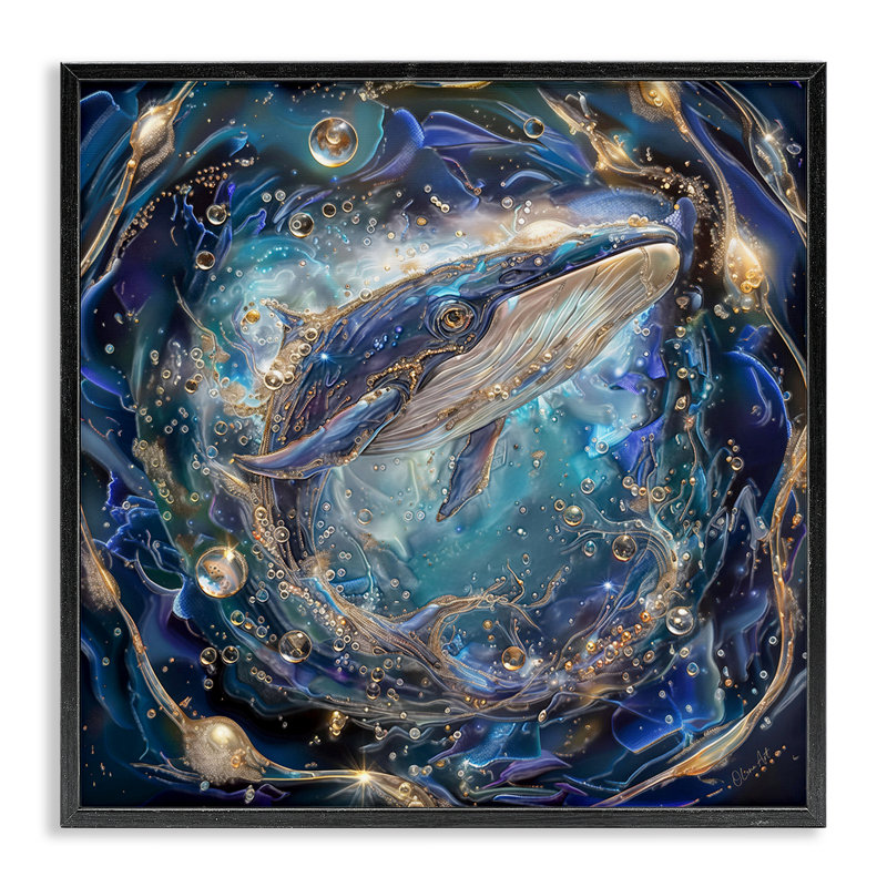 «Echoes Of Abyss», giclée par Lena Owens, H 12 po x l 12 po, Giclée encadrée noir minuit