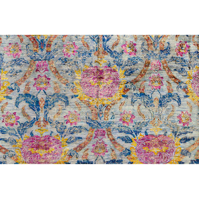 Silk Floral Area Rug