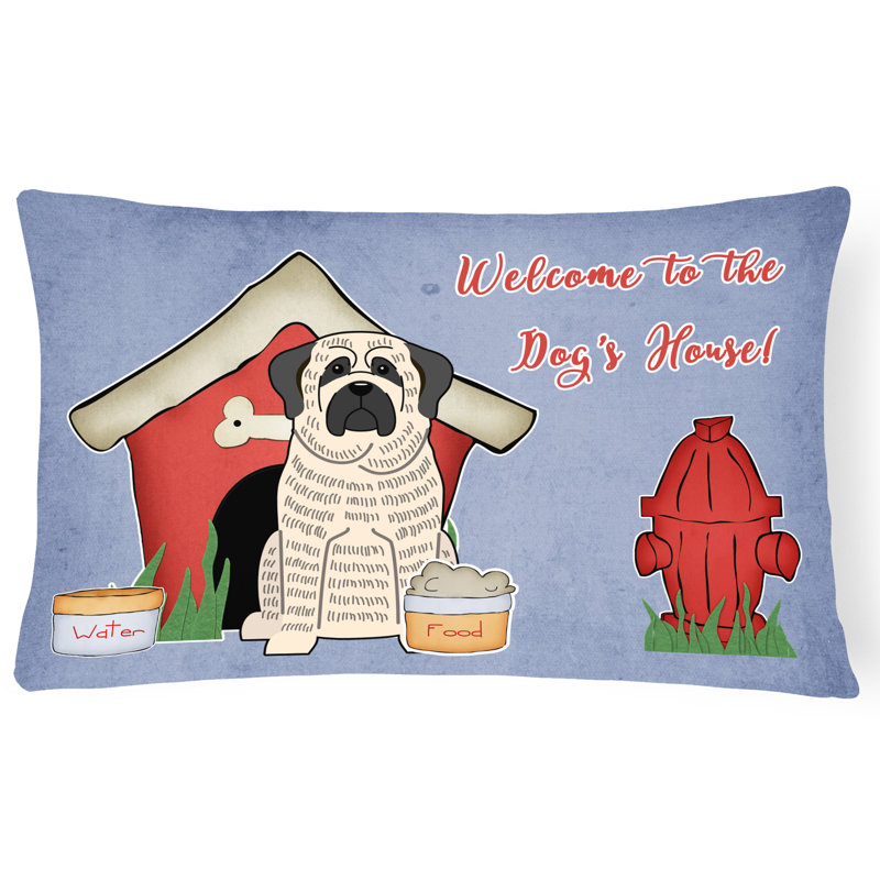 Coussin lombaire intérieur/extérieur moderne dog house, blanc