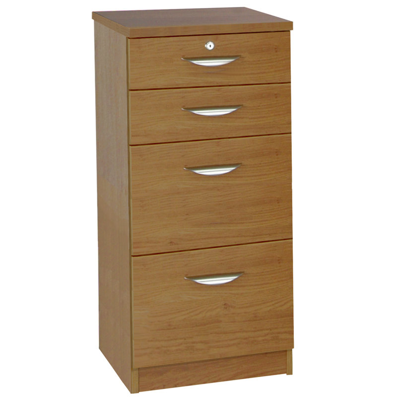 Bettilou 48cm Wide 4 -Drawer File Cabinet, English Oak