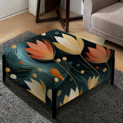 Modern Oasis Hues In Botanical World - Grand repose-pieds carré tropical