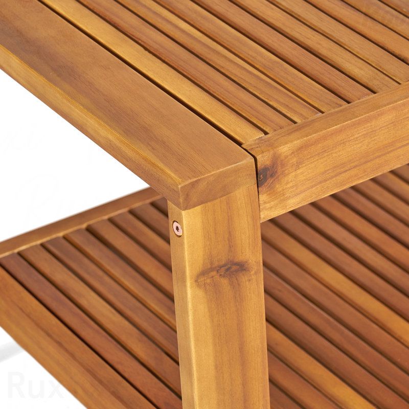 Ensemble de causeuse et de table basse pour l'extérieur, Rouge, Brun