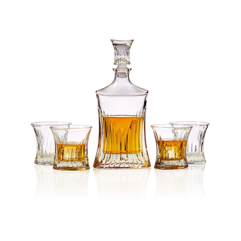 Kenyatta Glass 5 - Piece Beverage Dispenser Set Set