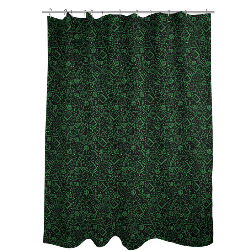Rideau de douche simple classique RPG, Vert clair