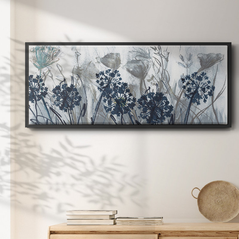 Indigo Field- Framed Canvas
