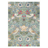Hand Tufted Wool Floral Area Rug in Blue