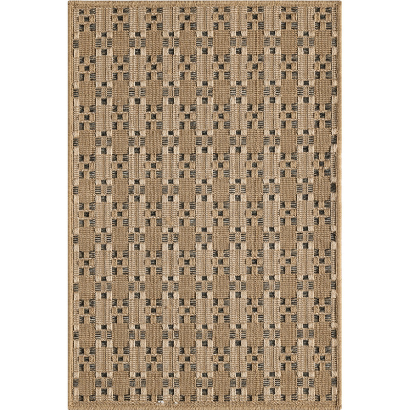 Tapis d'extérieur beige crème sans couture Abani Rugs Magdaleno, Rectangulaire 2 pi x 3 pi