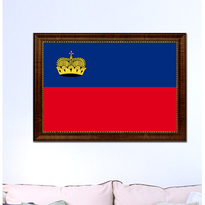 « liechtenstein country flag », impression sur toile encadrée