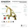 Kaiser Triple Handle Wall Mounted Clawfoot Tub Faucet with Diverter and Handshower