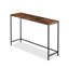Console rectangulaire brun et noir en bois massif et fer-431775996