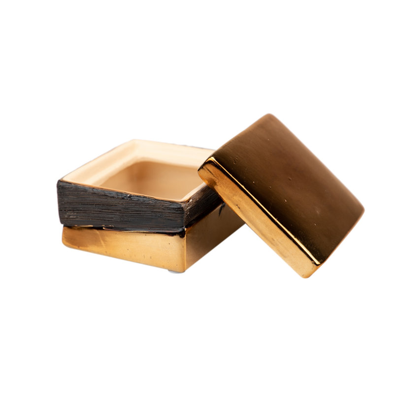 Oneybrook Ceramic Decorative Box, 7cm H x 10cm W x 10cm D