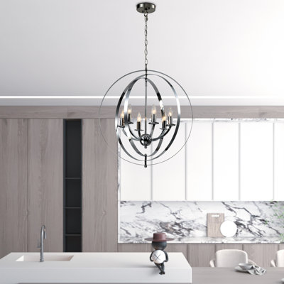 Darian 6 - Light Dimmable Globe Chandelier