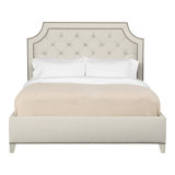 Audrey/Asher Queen Tufted Upholstered Low Profile Panel Bed