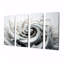 Liquide, tourbillon en noir et blanc II - spirales abstraites, art mural pour le salon, 4 pièces-1446285061