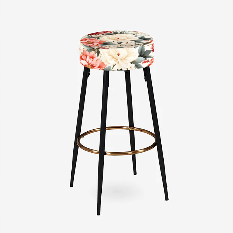 White Coral Rustic Whispers - Ensemble de 2 tabourets de bar maison de campagne