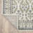 Adela Bordered Floral Traditional Ivory/Blue Area Rug-770880000