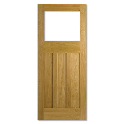 DX 30s Style Unglazed Unfinished Oak Internal Door