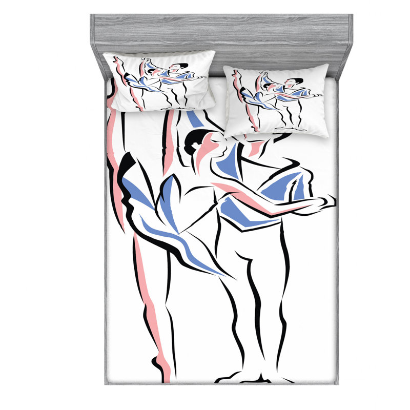 Microfiber Sheet Set, Queen Sheet Set with Fitted Sheet
