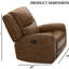 Fauteuil inclinable manuel en mousse à haute densité de style transitionnel