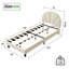 90*190cm Single Bed with Height Adjustable Headboard,Velvet-714058993