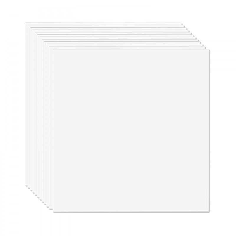 Paquet de 12 tuiles de plafond 24 po x 24 po en mousse de PVC blanc ignifuge lisse