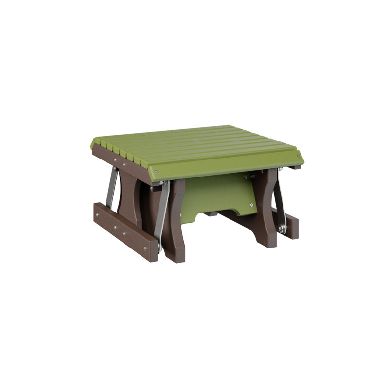 Tabouret Berlin, Kiwi Green Top/Chocolate Brown Base
