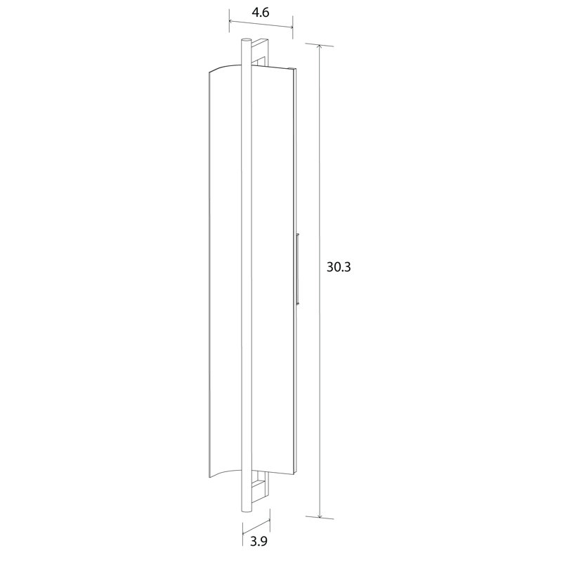 Allavo 31" Dimmable LED Bath Sconce, 3500K - 277V AC, Brushed Aluminum/Walnut, Textured White